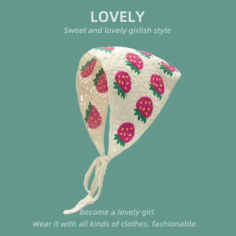 Women's Headscarf, Knitted Triangular Summer Head Wrap