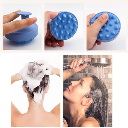 Silicone Shampoo Brush Scalp Massage Hair Washing Brush