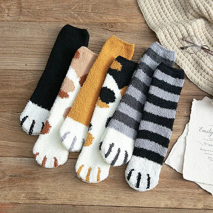 Women's Winter Socks Coral Velvet Warm Fuzzy Floor Socks 2-Pair