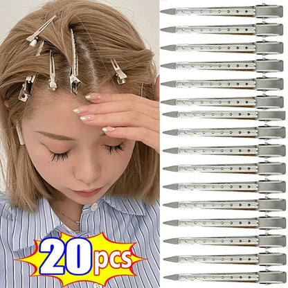Hair Sectioning Clips Metal Hairdressing Styling Clamps 8.5cm