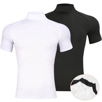 Men's Compression Shirt Quick Dry Short Sleeve Gym Workout Top