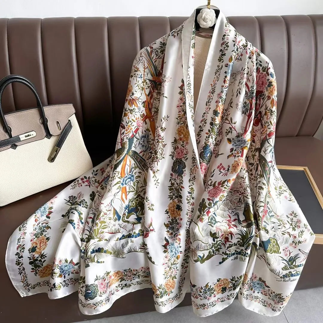 Women's Polyester Scarf, Soft Long Shawl for Beach & Everyday Wear
