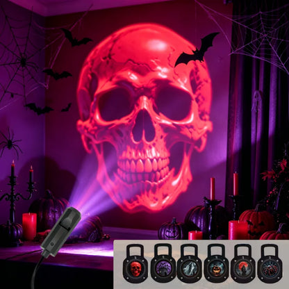 Halloween Projection Lamp, USB LED Ghost Bat Spider Light