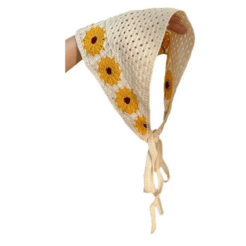 Women's Headscarf, Knitted Triangular Summer Head Wrap