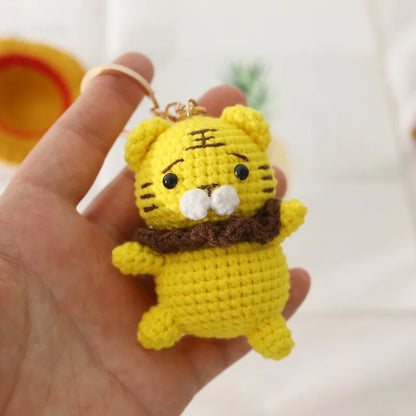 Rabbit Keychain Cute Crochet Animal Keyring for Bags and Gifts