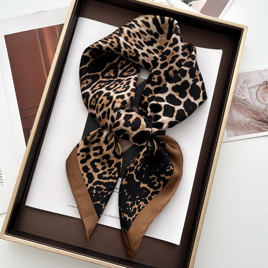 Women’s Square Scarf 70x70cm Floral Satin Hair Wrap