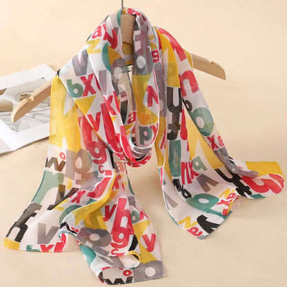 Chiffon Scarf for Women, 50×160cm Lightweight Summer Shawl