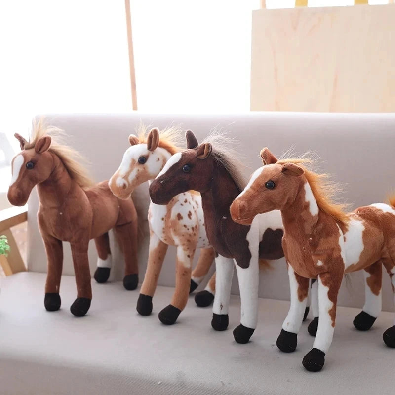 Horse Plush Toy, 28cm Soft Stuffed Animal for Kids and Teens
