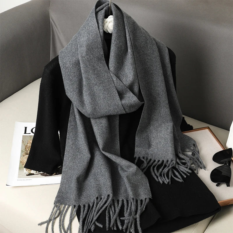 Women's Winter Scarf – Long Warm Solid Shawl Wrap