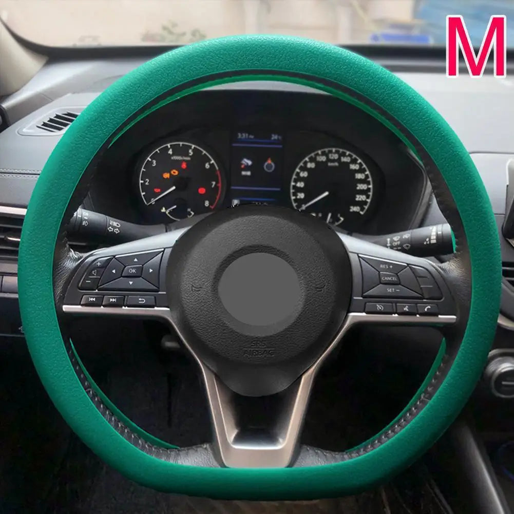 Silicone Steering Wheel Cover Universal Anti Slip Stretch Fit