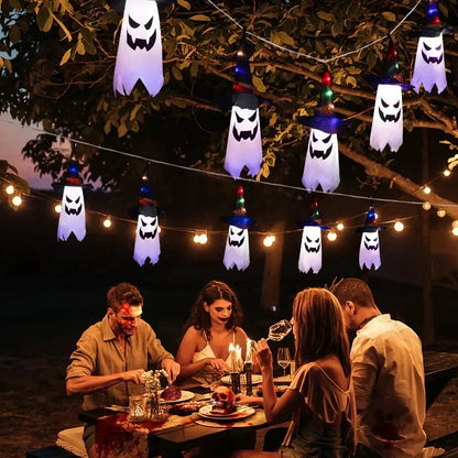 Halloween Ghost Decoration, Glowing LED Hanging Ghost Prop