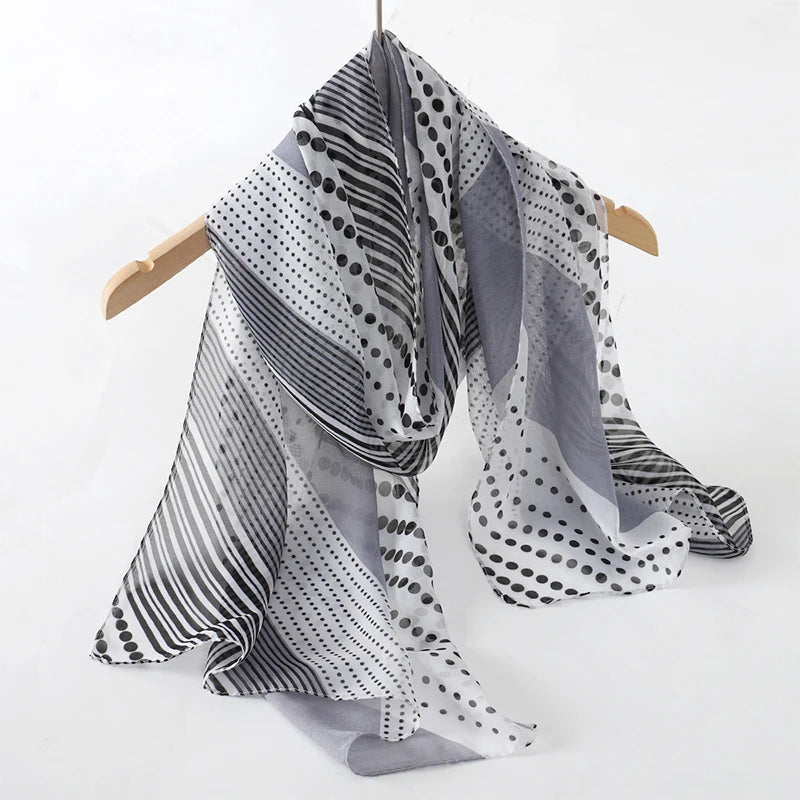 Chiffon Scarf for Women, 50×160cm Lightweight Summer Shawl