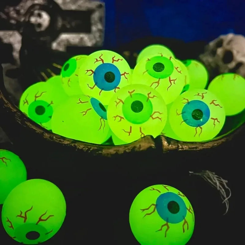 Halloween Bouncy Balls 3cm Glow Eyeball Toy 5-50PCS
