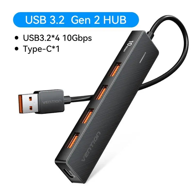 USB 3.2 Hub 5-in-1 10Gbps USB-C USB-A Splitter Adapter