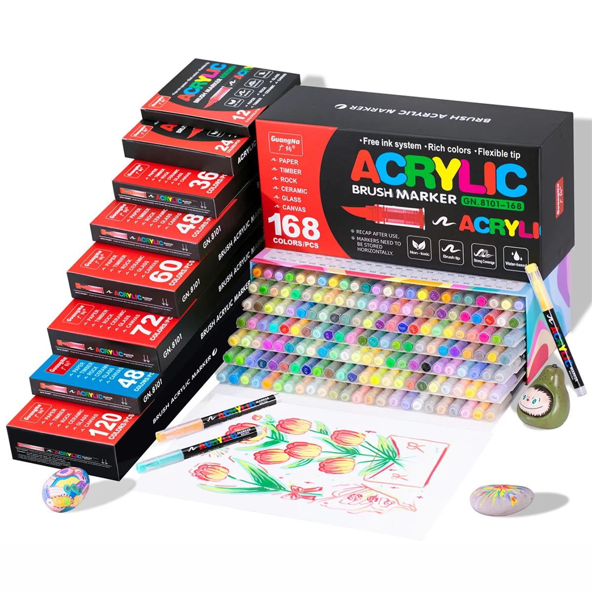 Acrylic Paint Markers Set – 12 to 240 Colors for Art & DIY