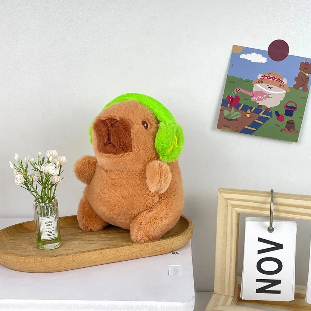 Capybara Plush Toy – Cute Winged Hoodie Stuffed Animal 12cm