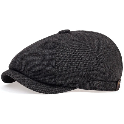 Newsboy Cap Plaid Octagonal Flat Cap for Men and Women
