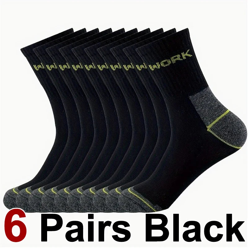 Men's Crew Socks Breathable Business Casual Mid Tube Socks