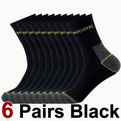 Men's Crew Socks Breathable Business Casual Mid Tube Socks