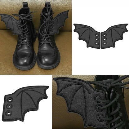 Bat Shoe Charms Embroidered Wings for Sneakers & Halloween