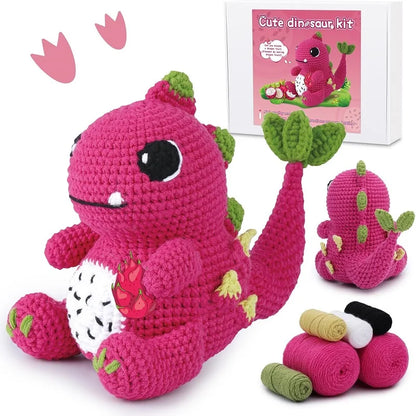 Crochet Kit for Beginners Animal DIY Craft Set with Yarn and Hooks