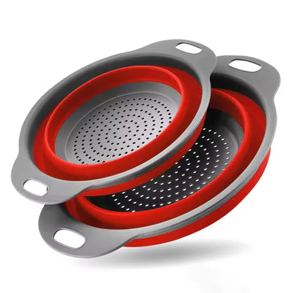 Collapsible Colander Foldable Kitchen Strainer & Drain Basket
