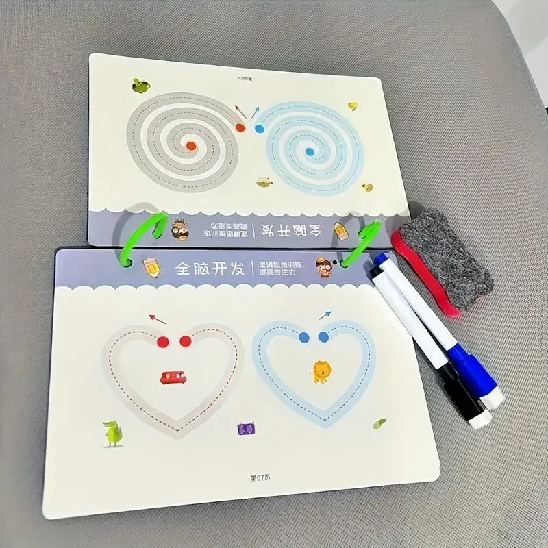 Reusable Writing Workbook for Kids – Drawing & Learning Activity Book