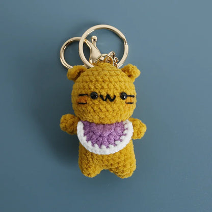 Sheep Keychain Cute Crochet Animal Keyring for Bags and Keys