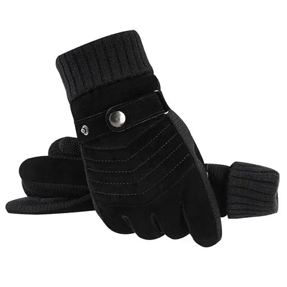 Men's Winter Motorcycle Gloves Warm Touchscreen Anti-Slip