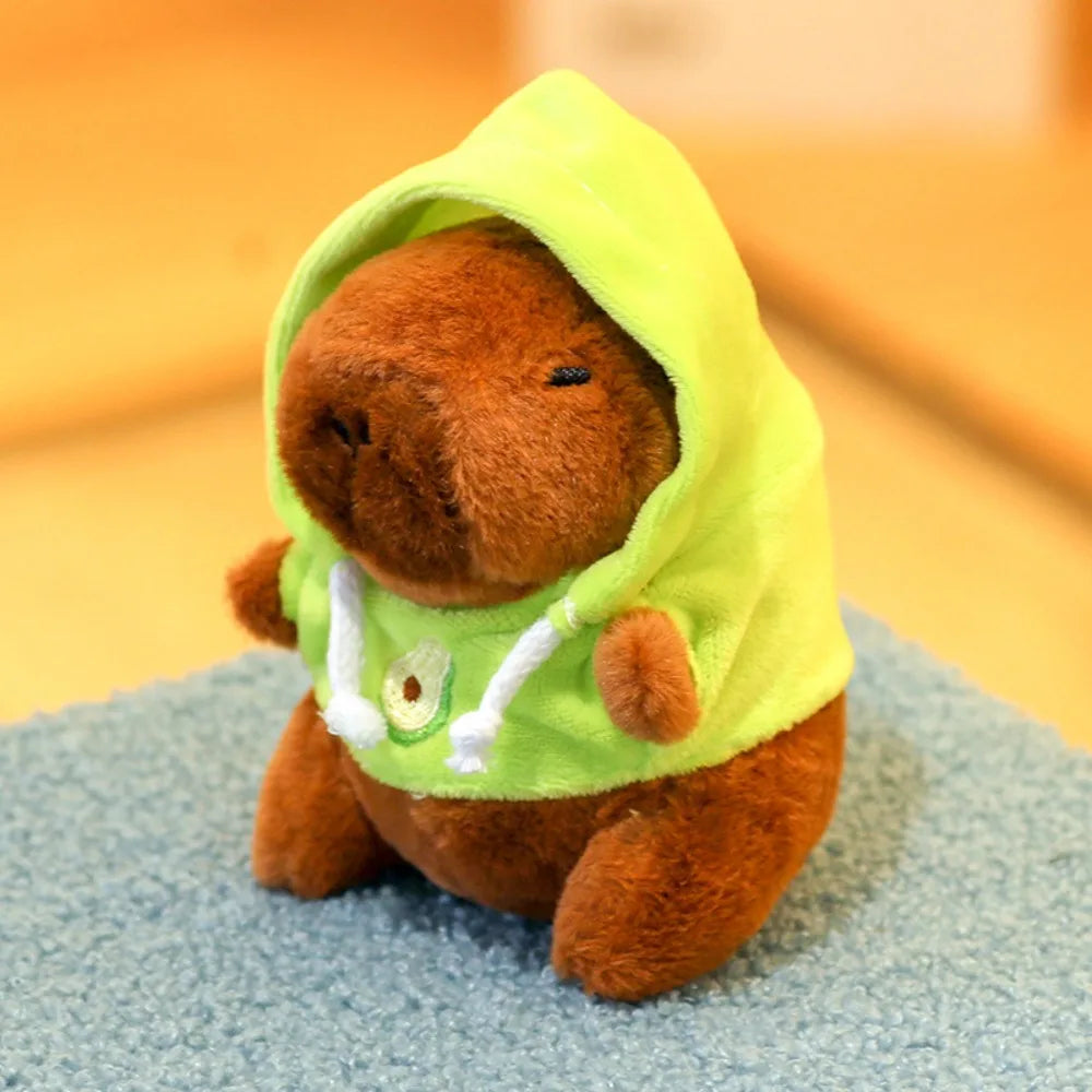 Capybara Plush Toy – Cute Winged Hoodie Stuffed Animal 12cm