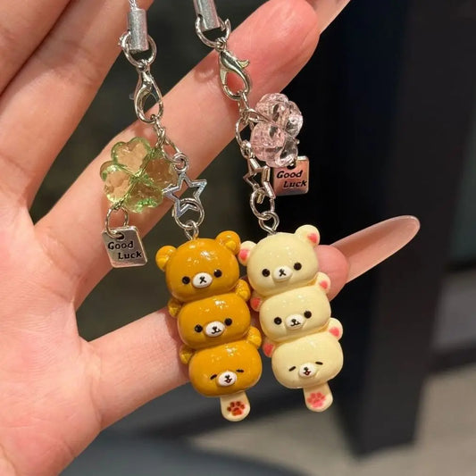 Cute Bear Keychain – Cartoon Phone and Bag Charm Accessory