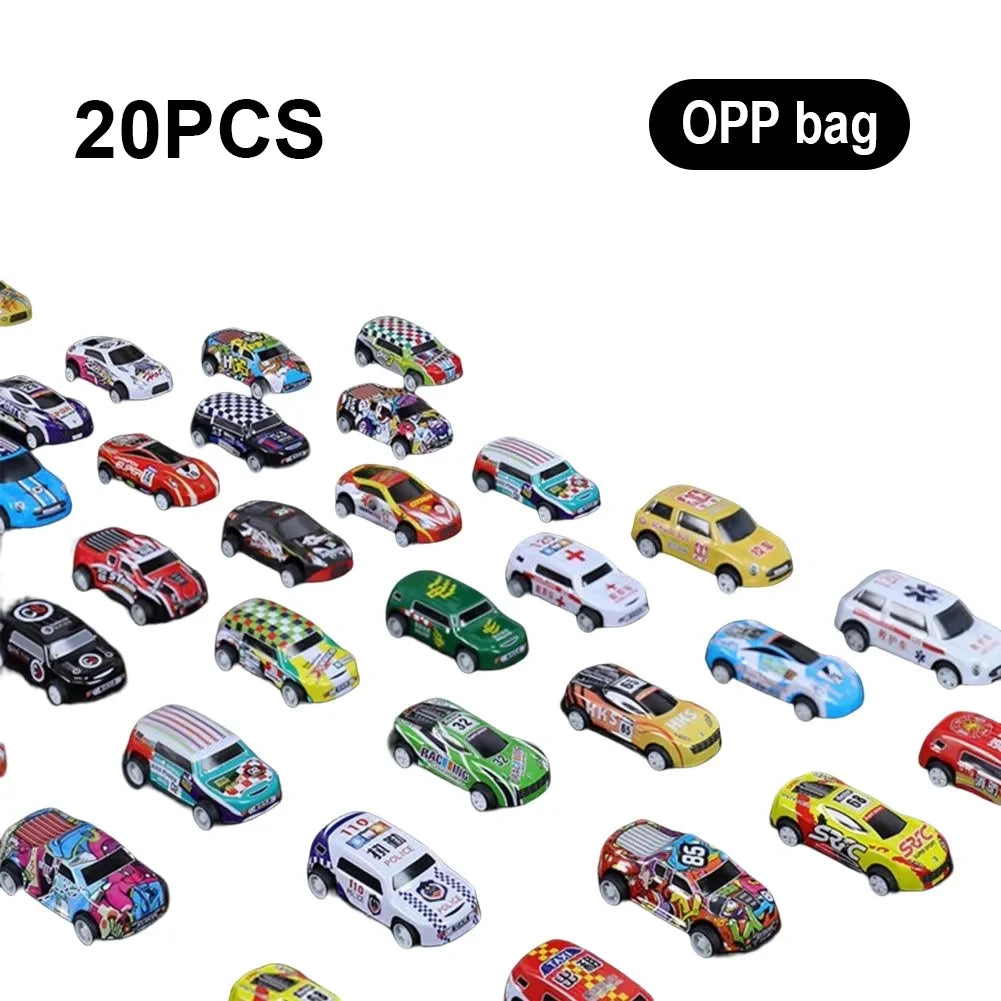 Mini Pull Back Cars – 10-48 Piece Set with Storage Container