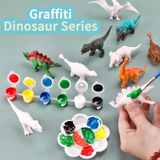 Dinosaur Painting Kit DIY Art Set with Paints for Kids 3+