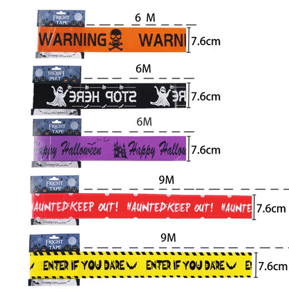 Halloween Warning Tape – 6M Skull Caution Party Decoration