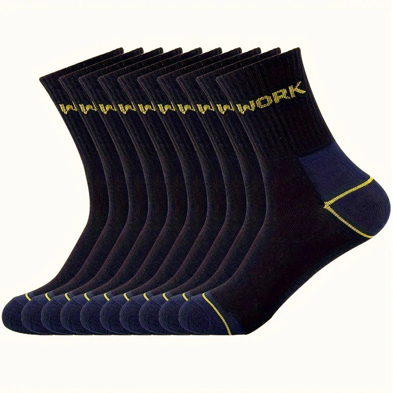 Men's Crew Socks Breathable Business Casual Mid Tube Socks