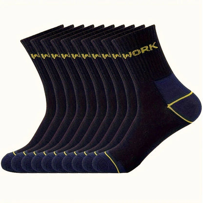Men's Crew Socks Breathable Business Casual Mid Tube Socks