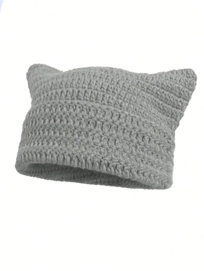 Women's Cat Ear Beanie Warm Knit Winter Hat 56-60cm