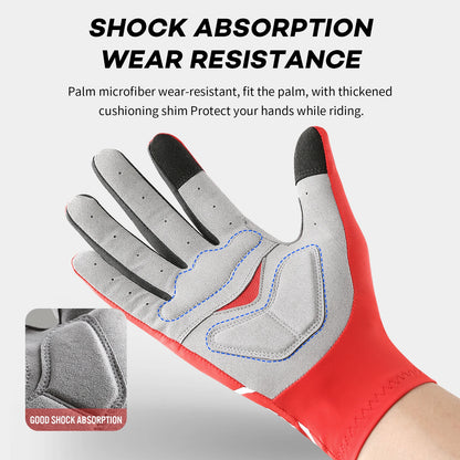 Cycling Gloves Full Finger Touchscreen Anti-Slip Riding Gloves