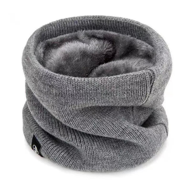 Winter Neck Gaiter Thick Knitted Warm Scarf for Outdoor Sports