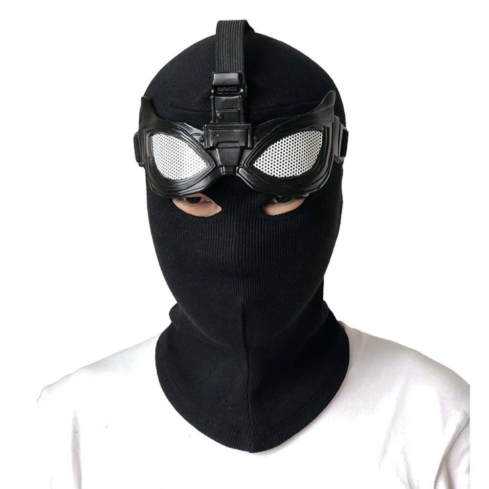 Spider Superhero Mask – Black Cosplay Helmet for Halloween