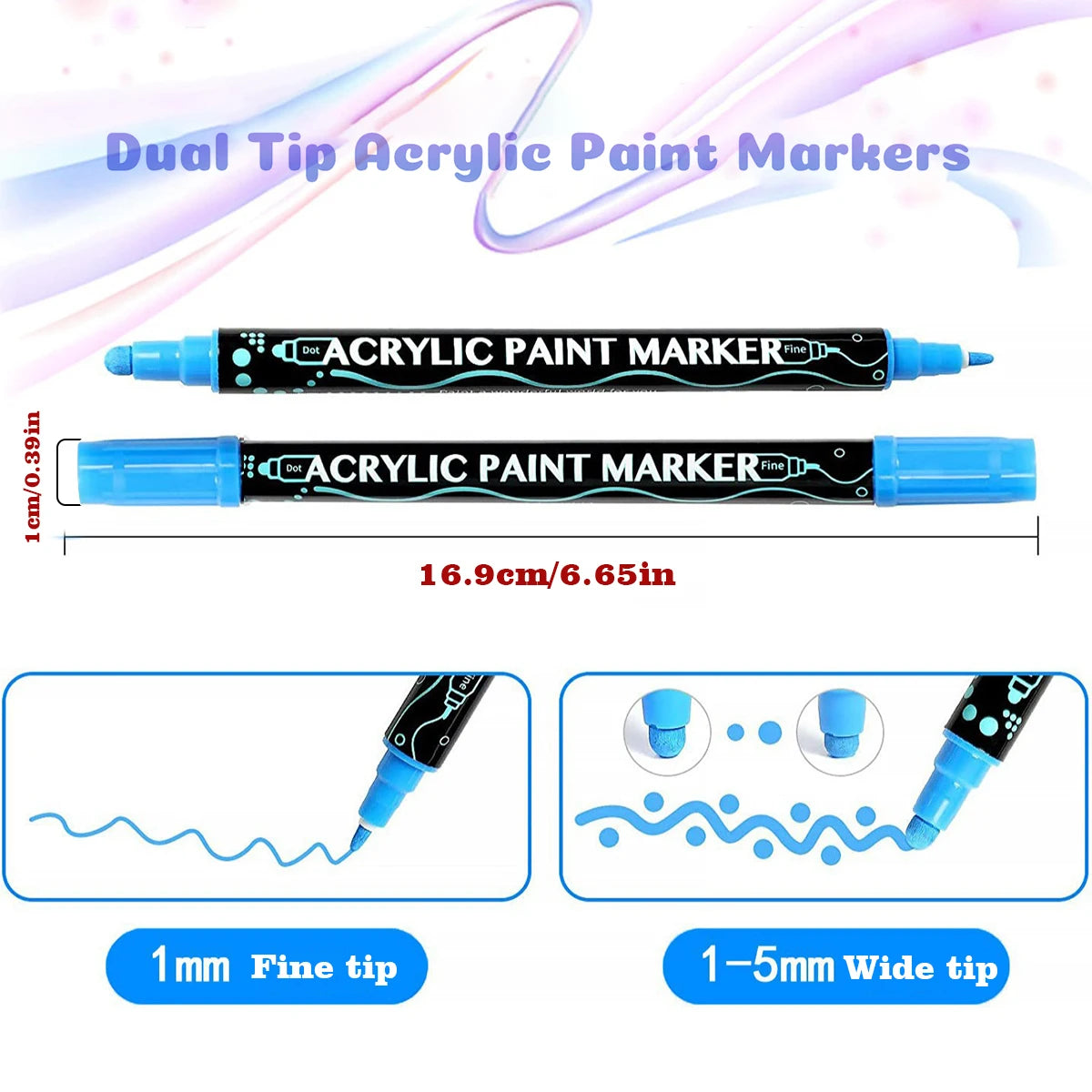 Acrylic Paint Pens  Dual Tip Markers for Crafts & Painting