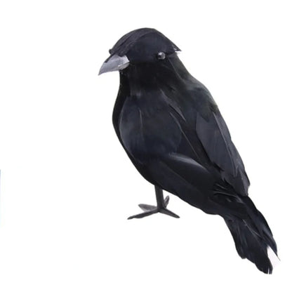 Halloween Crow Decoration 6PCS Artificial Feather Horror Party Props