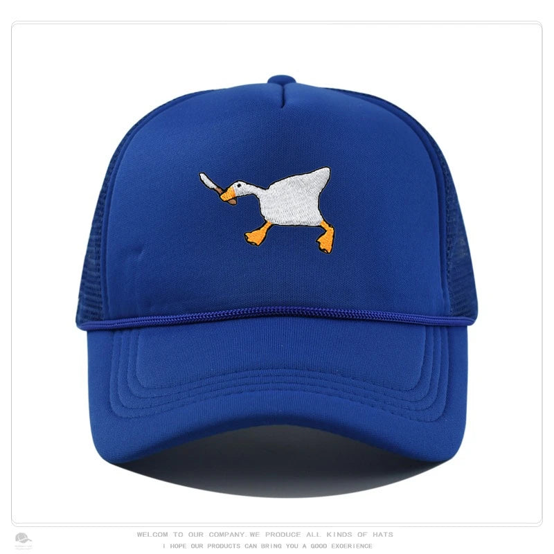 Embroidered Baseball Cap with Goose Design for Men & Women