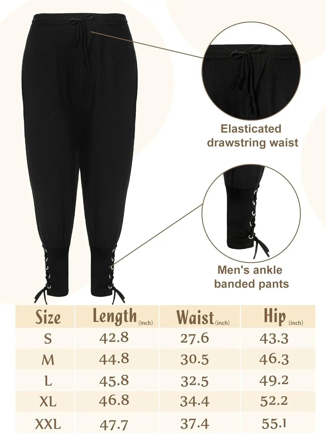 Medieval Costume for Men – Renaissance Pirate Shirt & Pants Set