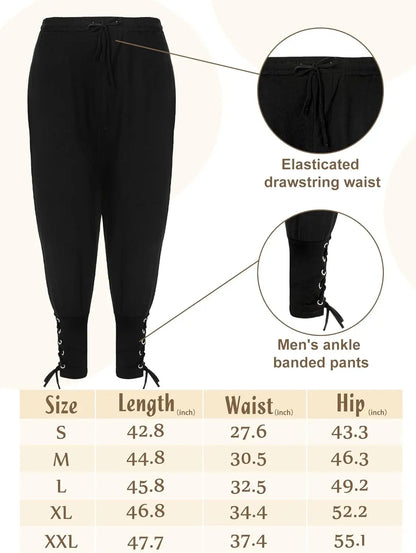 Medieval Costume for Men – Renaissance Pirate Shirt & Pants Set