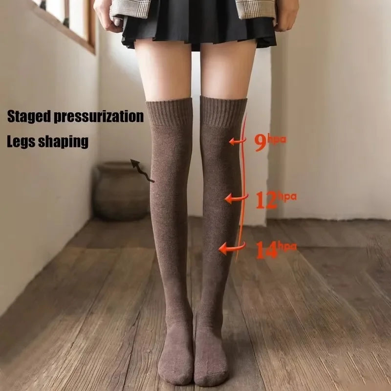 Women’s Knee High Socks Thick Warm Cotton Blend Winter Socks
