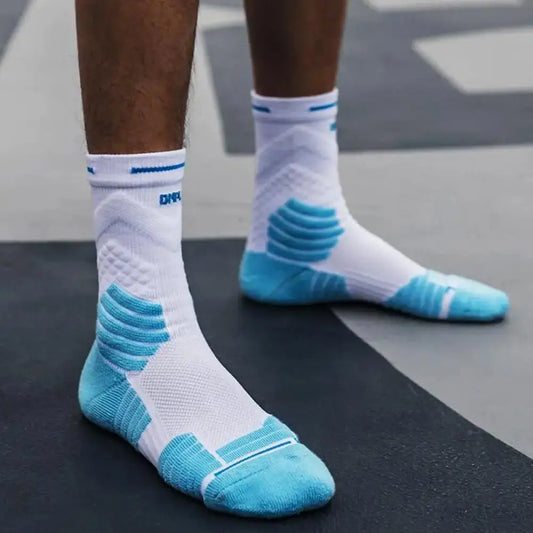 Basketball Socks for Men, Cotton Cushioned Crew Sports Socks