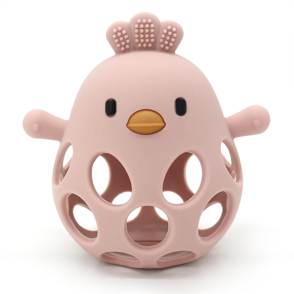 Baby Silicone Teether Chick Shape Chewing Toy for Infants