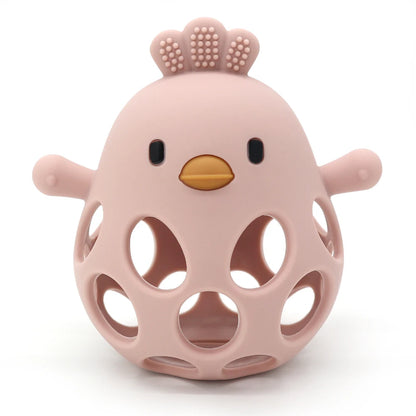 Baby Silicone Teether Chick Shape Chewing Toy for Infants