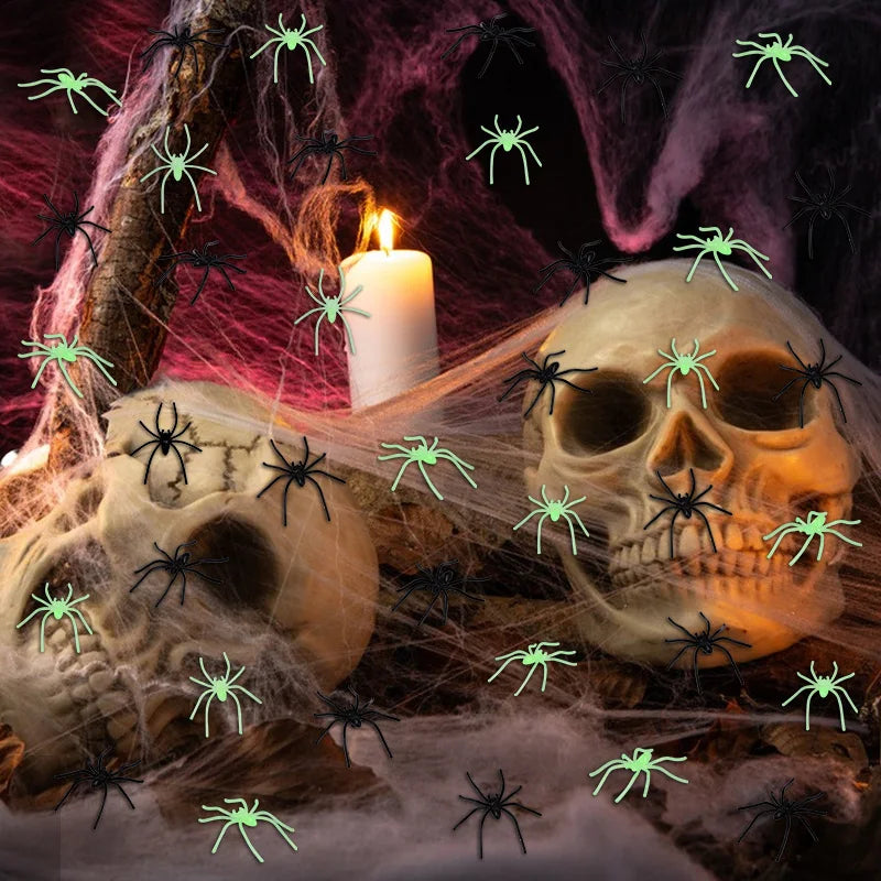 Halloween Luminous Spiders Glow in the Dark Party Decorations